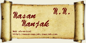 Mašan Manjak vizit kartica